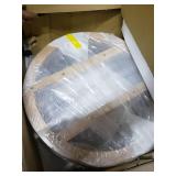 Boraam Melrose 29" Swivel Bar Stool, Cream Wire-Brush