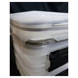 IRIS USA Clear Plastic Totes Set Of 4