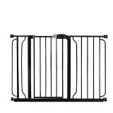 Regalo Easy Step 49-Inch Extra Wide Baby Gate, Includes 4-Inch and 12-Inch Extension Kit, 4 Pack of Pressure Mount Kit and 4 Pack of Wall Mount Kit, Black