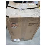 Armen Living PU Leather Walnut Swivel Barstool