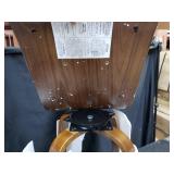 Armen Living PU Leather Walnut Swivel Barstool