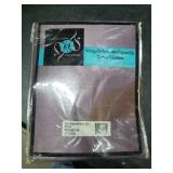 Exclusive Fabric Furnishings Vintage Textured Faux Dupioni Silk Curtain Collection, Pole Pocket With Back Tabs, 50"x84", Purple Smoke