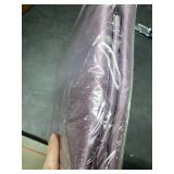 Exclusive Fabric Furnishings Vintage Textured Faux Dupioni Silk Curtain Collection, Pole Pocket With Back Tabs, 50"x84", Purple Smoke