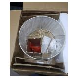 StyleCraft Tasia White and Gold Flecks Table Lamp with White Drum Shade- Retail:$95.49