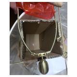 StyleCraft Tasia White and Gold Flecks Table Lamp with White Drum Shade- Retail:$95.49