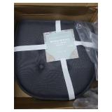Sweet Home Collection Chair Cushion Memory Foam Pads Tufted Slip Non Skid, Gray