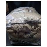 King 7pc Kelan Printed Seersucker Comforter Set Taupe