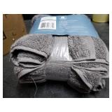 Charisma Solid Bath Hand Face Towel Set Gunmetal Grey 6 pc. 100% Hygrocotton