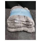 Charisma Solid Bath Hand Face Towel Set Gunmetal Grey 6 pc. 100% Hygrocotton