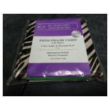 Sweet Dreams Luxury Satin Pillowcase with Zipper, (Silky Satin Pillow Case for Hair) Brown Zebra By Shop Bedding