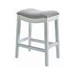 NewRidge Homegoods Zoey Backless Counter Stool, 13.5Wx23.5Dx7.5H, Gray And Farmhouse White