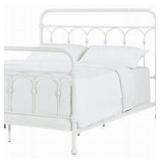 Antique White Maverick Rustic Queen Metal Bed- Retail: $440.00