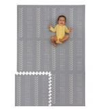 Baby Play Mat, Non Toxic Foam Interlocking Tile Mats, Set Of 6, 24x24 Inches, Gray