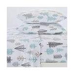 Great Bay Home Heavyweight Flannel King Sheet Set Winter Forest