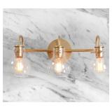 3 Dome Wall Mounted Lighting Sconce, Gold