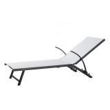 Oceanview Aluminum Stackable/Foldable Chaise Lounge with Adjustable Back - Alfresco Home