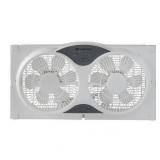 Comfort Zone 3-Speed Reversible Twin Window Fan with Remote Control