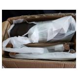 Homepop Leatherette Square Tufted Backless Counter Height Stool 24-inch Chocolate