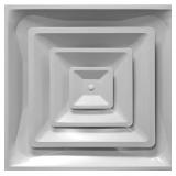 Accord Ventilation Products T-Bar 3 Cone Diffuser, 23.75x23.75 Inches, White