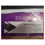 Ruffled Bed Skirt With Split Corners- Day Bed 14" Drop - Hunter Green