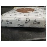 Tiny Paws Twin Sheet Set, 1 Flat Sheet, 1 Fitted Sheet, 1 Pillowcase, White With Cats