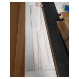 2" Cordless Faux Wood Blinds, White, 35"x60"