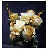 White Rose Bouquet Fake Flowers