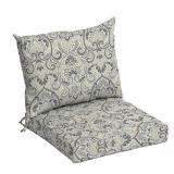 Arden Selections Outdoor Dining Chair Cushion Set Neutral Aurora Damask