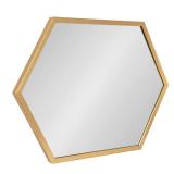 22x31 - Gold- Kate and Laurel Laverty Framed Hexagon Wall Mirror- Retail:$79.98