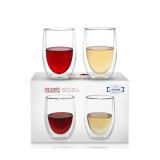 Epare Wine Glasses, Insulated Stemless Tumbler Set of 2 (13oz, 390ml)
