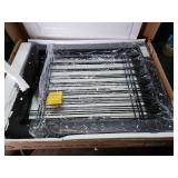 PAWLAND 96-inch Extra Wide 30-inches Tall Dog gate with Door Walk Through, Freestanding Wire Pet Gate for The House, Doorway, Stairs, Pet Puppy Safety Fence, Support Feet Included(Espresso)