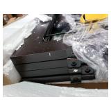 PAWLAND 96-inch Extra Wide 30-inches Tall Dog gate with Door Walk Through, Freestanding Wire Pet Gate for The House, Doorway, Stairs, Pet Puppy Safety Fence, Support Feet Included(Espresso)