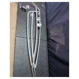Double Shower Curtain Rod Curved 45-72" Chrome Aluminum