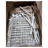 HollyHOME Double Layer Dirty Laundry Basket With Casters, Removable Basket, Portable Basket, White