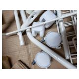 HollyHOME Double Layer Dirty Laundry Basket With Casters, Removable Basket, Portable Basket, White