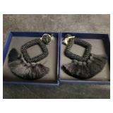 Uniqfavor Black Tailsman Earrings