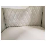 ACD Solutions Decorative High-Top Chair, Ivory with Silver Studs