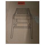 ACD Solutions Decorative High-Top Chair, Ivory with Silver Studs