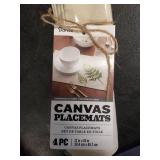 Darice Natural Canvas Placemats, 12 Inch Width x 18 Inch Length, 4 Pack