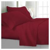 Full Bamboo 4pc Sheet Set Full, Burgundy