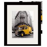 Vintage YellowTruck Photo Frame Black 24"x20"