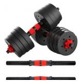 26KG Dumbell Set, Loadable Plates with Threaded Security Bars