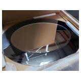 Cayman Glass Beveled Round Bathroom Mirror - Silver - 31.5Hx23.6Wx.5D- Retail:$167.99