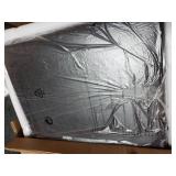 PHI VILLA 24"/30" High Square Barstool, Backless Metal Frame Leather Upholstered Bar Stool Chair, Black- Retail:$79.98