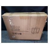 PHI VILLA 24"/30" High Square Barstool, Backless Metal Frame Leather Upholstered Bar Stool Chair, Black- Retail:$79.98