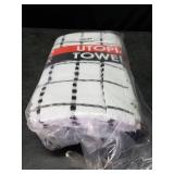 12 Pack Kitchen Utopia Towels White & Black 15x25"