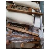 Burchett Outdoor Acacia Wood Loveseat with Table Set by Christopher Knight Home