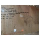 Burchett Outdoor Acacia Wood Loveseat with Table Set by Christopher Knight Home