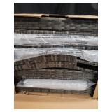 Ovios 5-Piece Outdoor High-back Wicker Sectional Set- Retail:$1,132.99