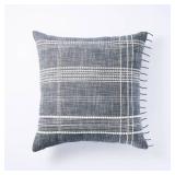 Woven Plaid Square Throw Pillow Blue - Threshold designed w/ Studio McGee